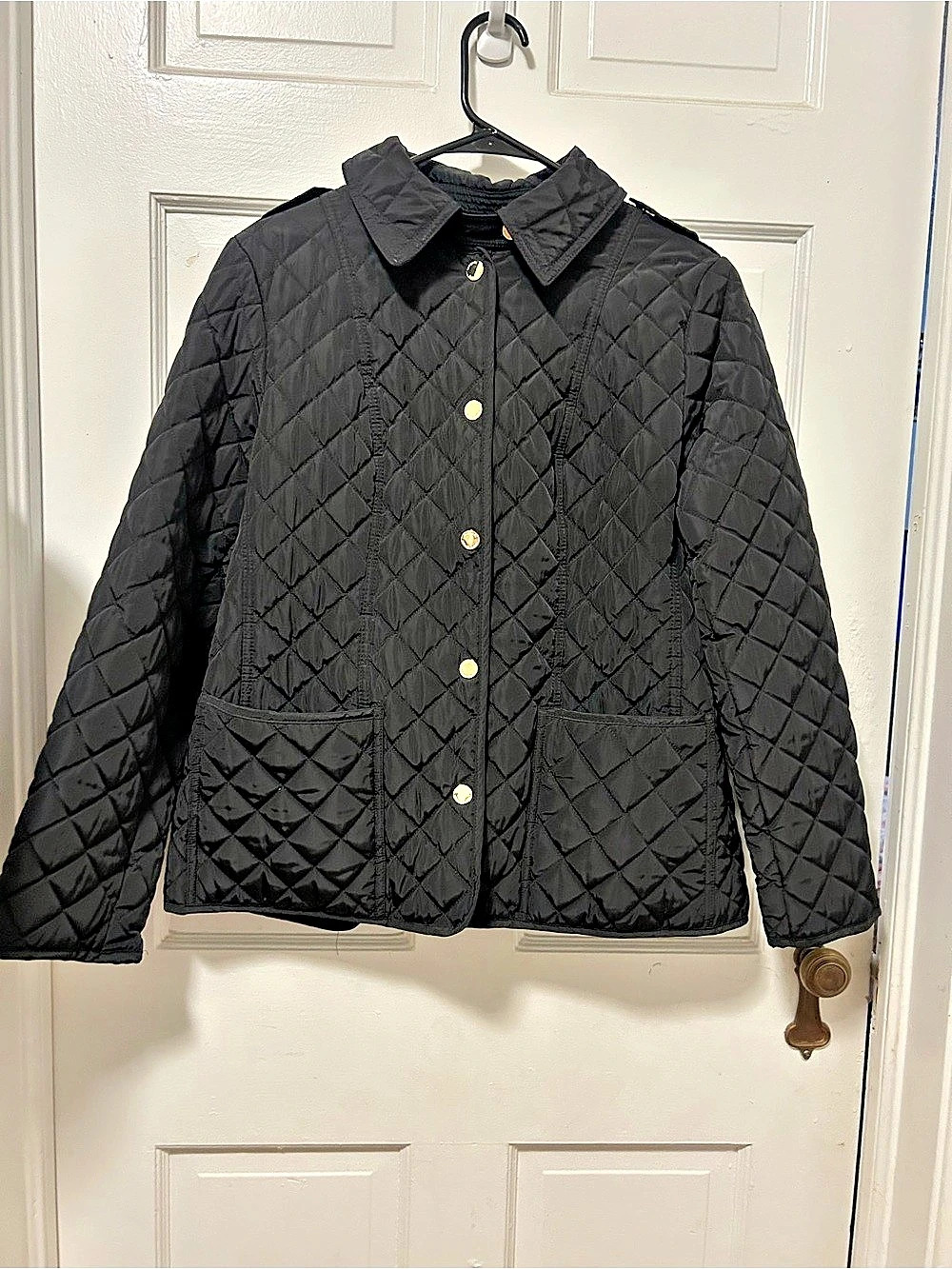 Michael Kors Quilted Jacket in Black Size Medium